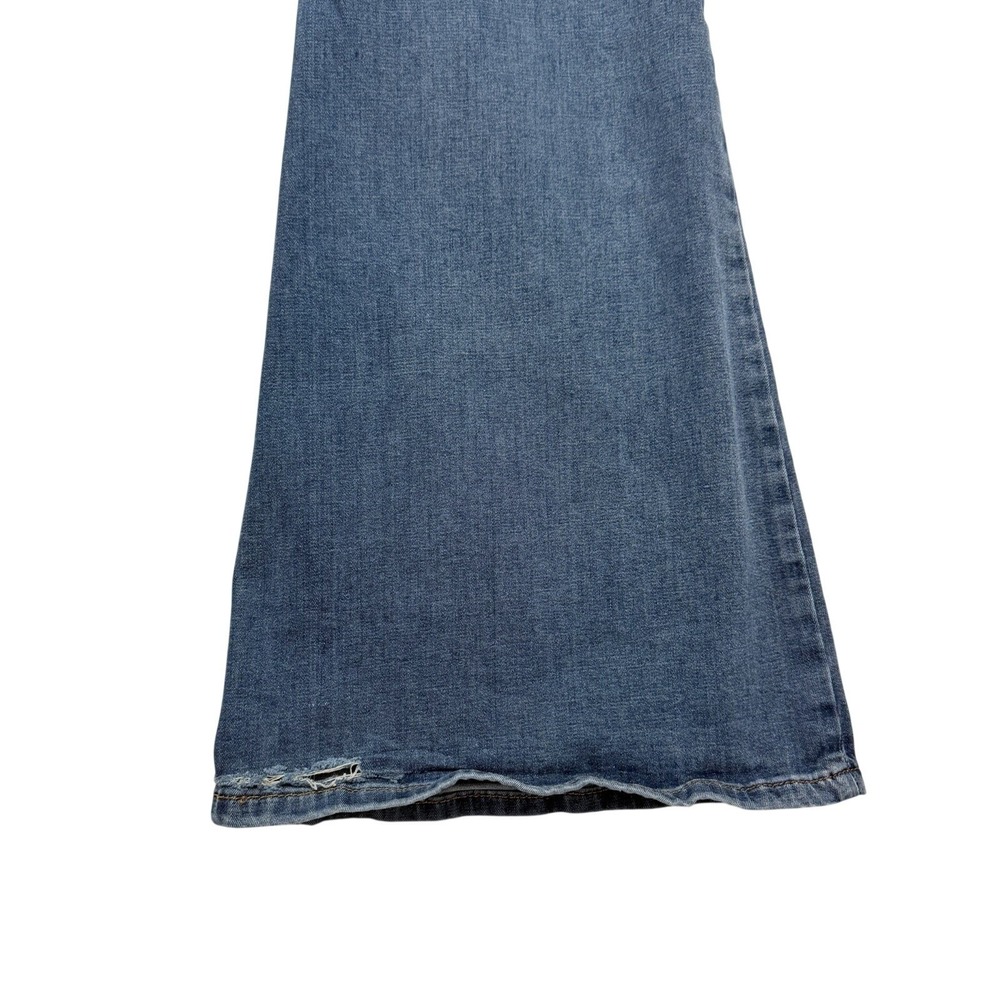 Free People Flare Jeans Womens Size 26 Pull On Stretch Bell Bottom Low Rise - Picture 10 of 10